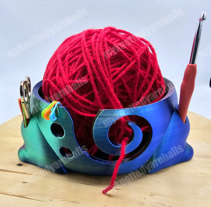 Large Cat Yarn Bowl - Yarn Storage and Accessory Holder - High Quality Knitting or Crochet Bowl - Cute Kitty Cat