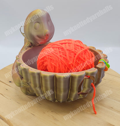 Large Sloth Yarn Bowl - Yarn Storage - High Quality Knitting or Crochet Bowl - Cute Sloth Hugging Yarn Organizer