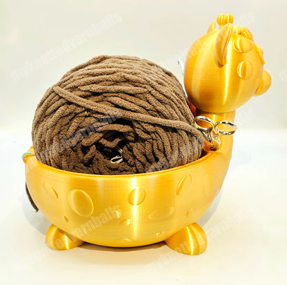 Large Giraffe Yarn Bowl - Yarn Storage - High Quality Knitting or Crochet Bowl - Cute and Yarn Organizer Works with Bulky Yarn