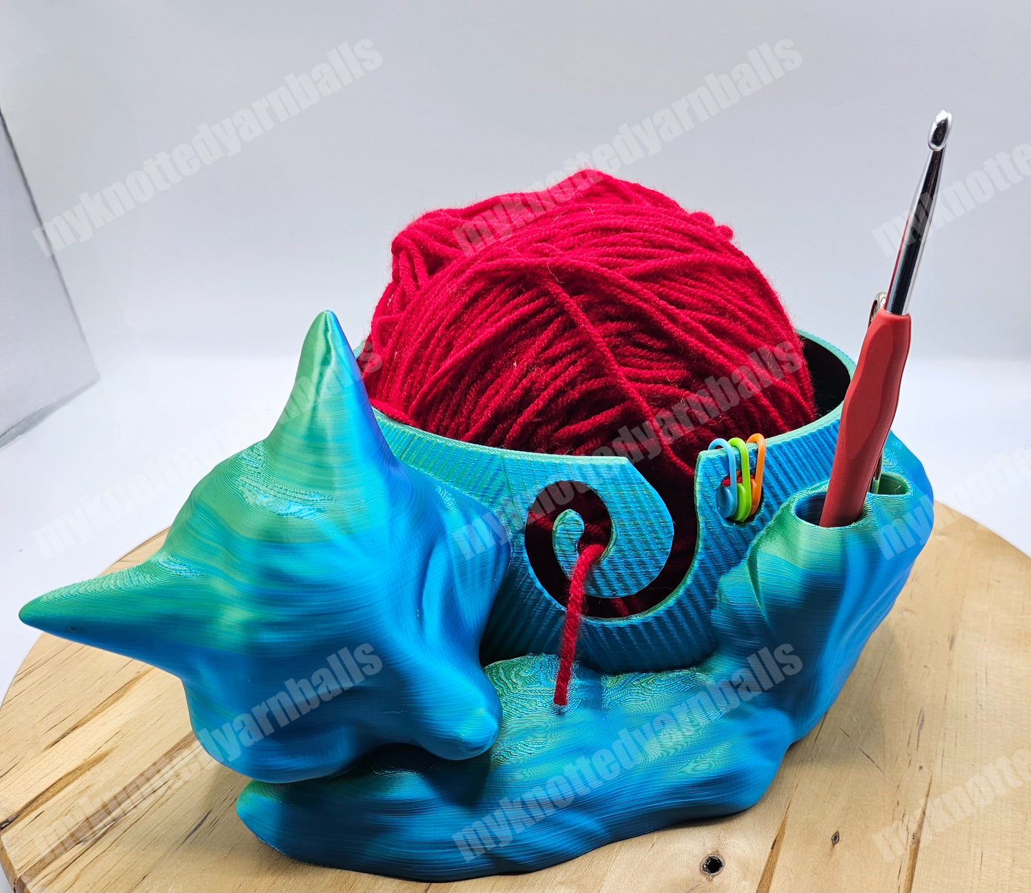 Large Cute Sleeping Fox Yarn Bowl - Yarn Storage - High Quality Knitting or Crochet Bowl