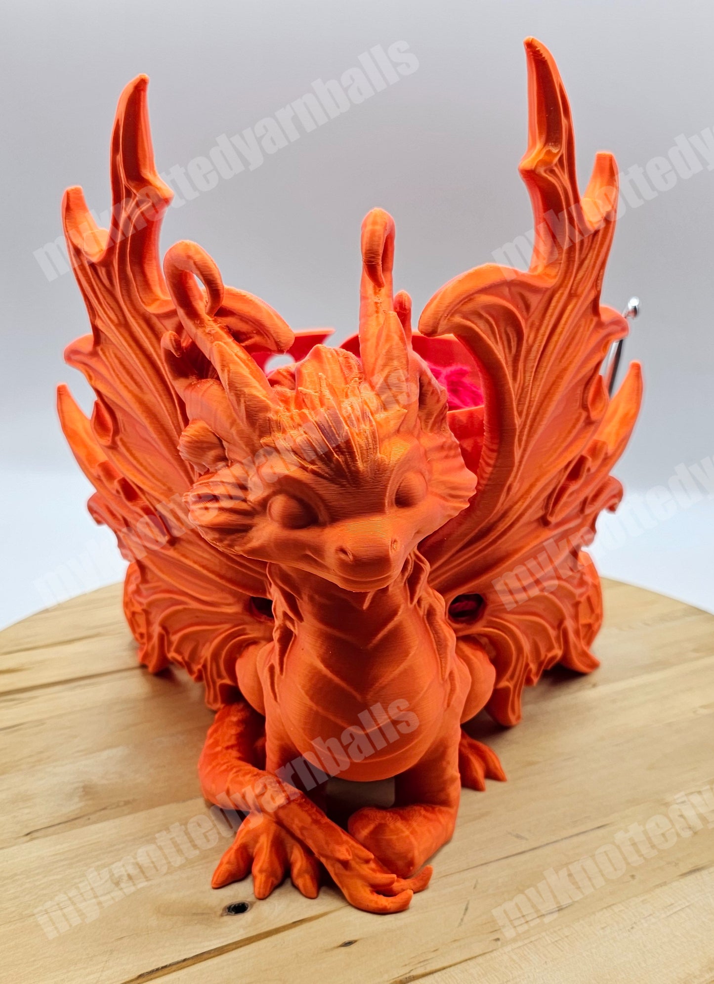 Dragon Mother and Eggs Fantasy Bowl - Yarn Storage - High Quality Knitting or Crochet Bowl - Great Quality