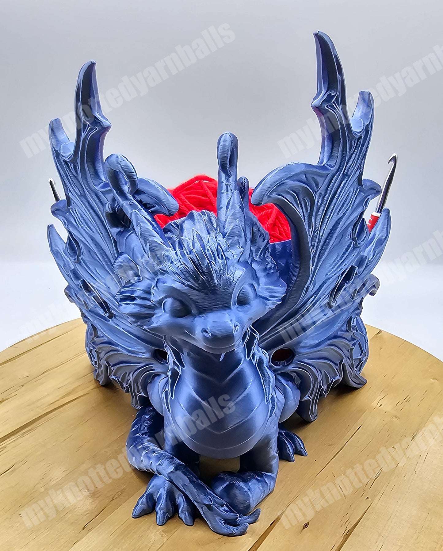 Dragon Mother and Eggs Fantasy Bowl - Yarn Storage - High Quality Knitting or Crochet Bowl - Great Quality