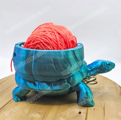 Turtle Yarn Bowl - Yarn Storage - High Quality Knitting or Crochet Bowl - Cute Tortoise Turtle Yarn Organizer Sea and Lake Animals