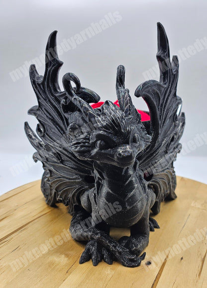 Dragon Mother and Eggs Fantasy Bowl - Yarn Storage - High Quality Knitting or Crochet Bowl - Great Quality