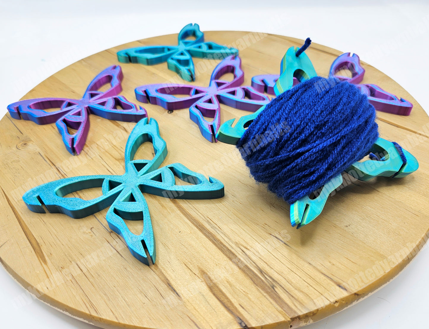 Butterfly Yarn Bobbins - Set of 6 - Butterflies Yarn Organizer, Knitting, Crochet, Blanket, Corner to Corner, Graphgans, Thread, Beautiful