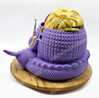 Dragon Yarn Bowl - Extra Large - Bulky Yarn Storage - Knitting or Crochet Bowl - Sleeping Horned Dragon