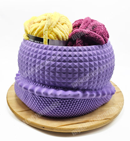 Dragon Yarn Bowl - Extra Large - Bulky Yarn Storage - Knitting or Crochet Bowl - Sleeping Horned Dragon