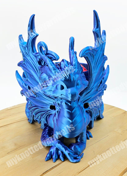 Dragon Mother and Eggs Fantasy Bowl - Yarn Storage - High Quality Knitting or Crochet Bowl - Great Quality