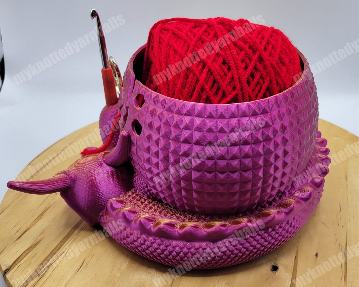 Large Fantasy Dragon and Egg Fantasy Bowl - Yarn Storage - High Quality Knitting or Crochet Bowl