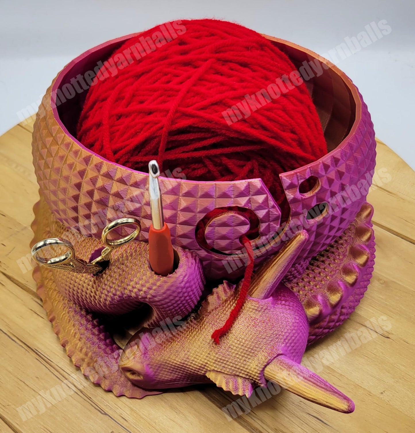 Large Fantasy Dragon and Egg Fantasy Bowl - Yarn Storage - High Quality Knitting or Crochet Bowl