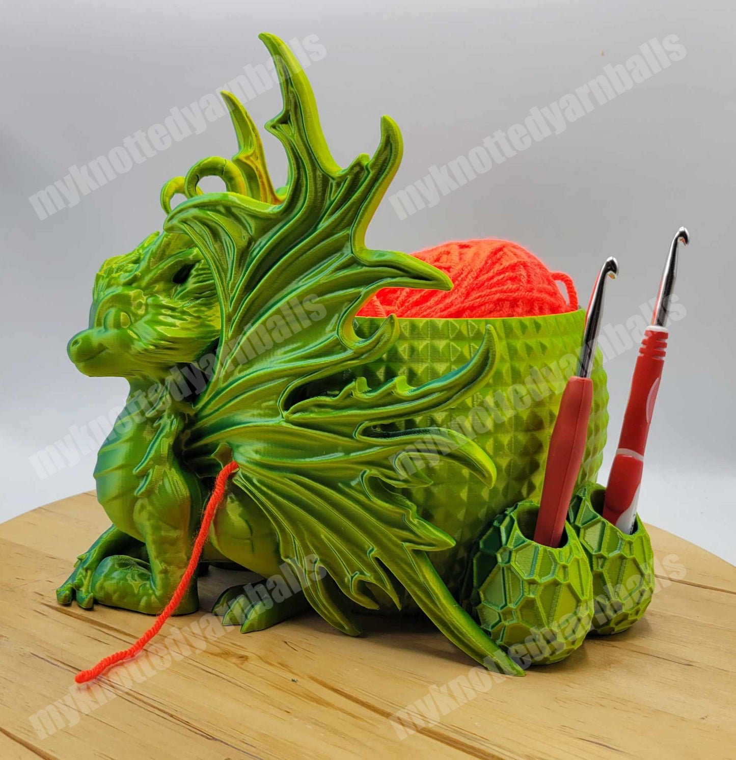 Dragon Mother and Eggs Fantasy Bowl - Yarn Storage - High Quality Knitting or Crochet Bowl - Great Quality