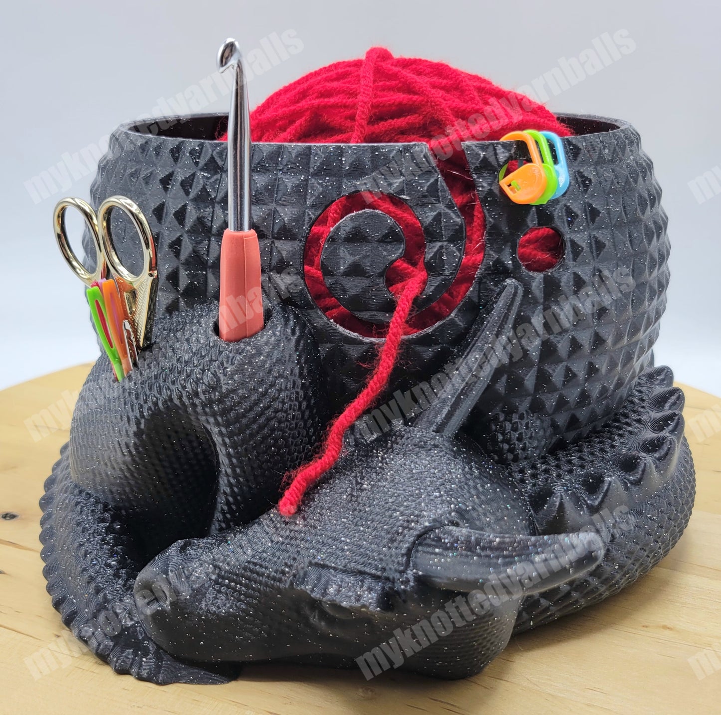 Large Fantasy Dragon and Egg Fantasy Bowl - Yarn Storage - High Quality Knitting or Crochet Bowl