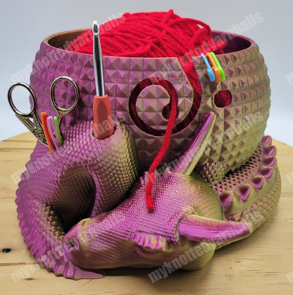 Large Fantasy Dragon and Egg Fantasy Bowl - Yarn Storage - High Quality Knitting or Crochet Bowl