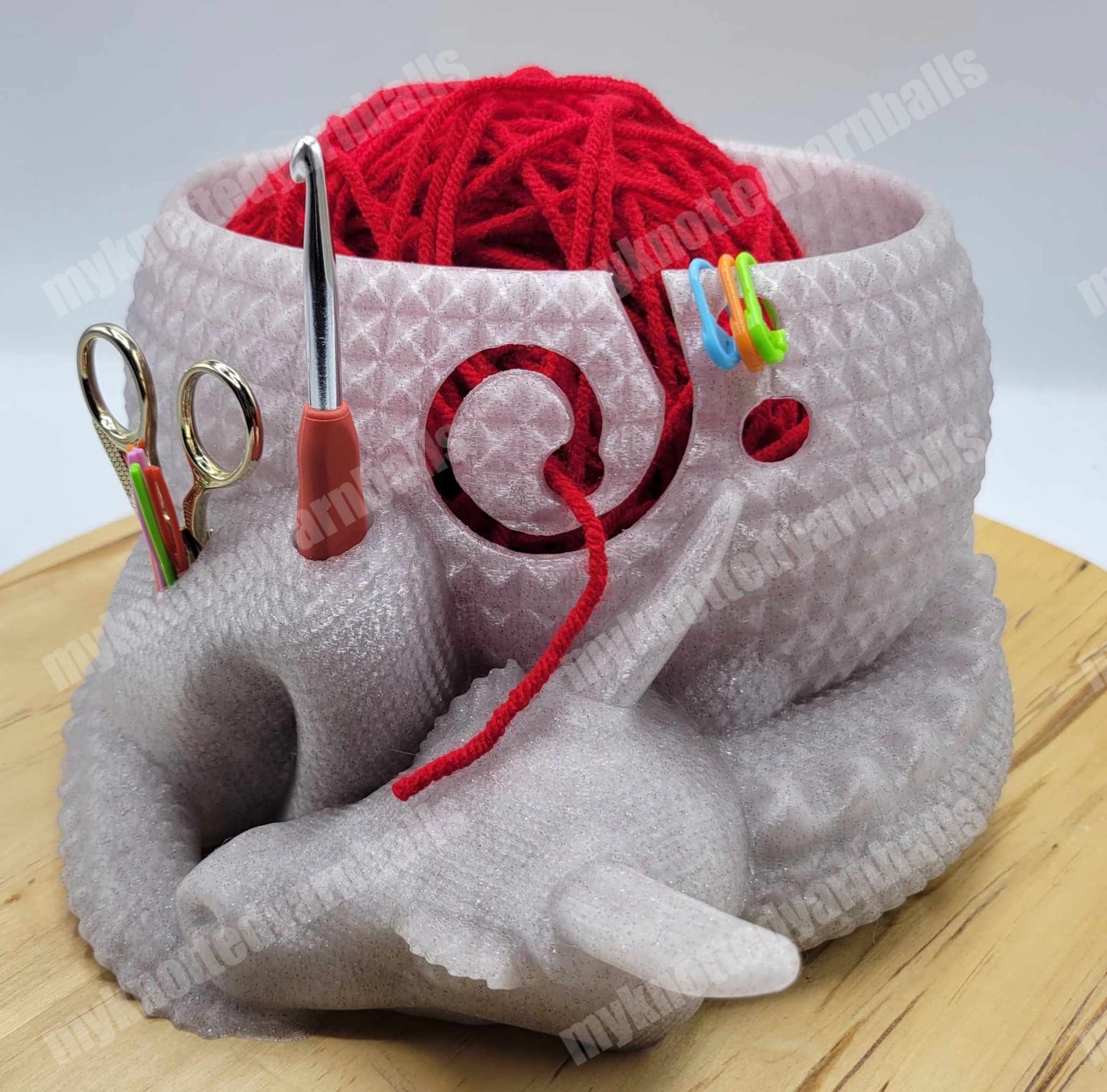 Large Fantasy Dragon and Egg Fantasy Bowl - Yarn Storage - High Quality Knitting or Crochet Bowl