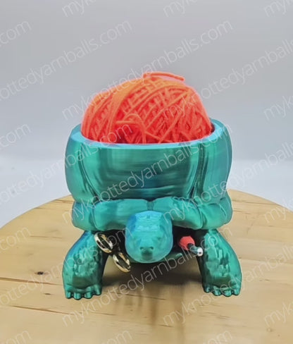 Turtle Yarn Bowl - Yarn Storage - High Quality Knitting or Crochet Bowl - Cute Tortoise Turtle Yarn Organizer Sea and Lake Animals