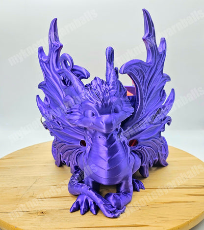 Dragon Mother and Eggs Fantasy Bowl - Yarn Storage - High Quality Knitting or Crochet Bowl - Great Quality