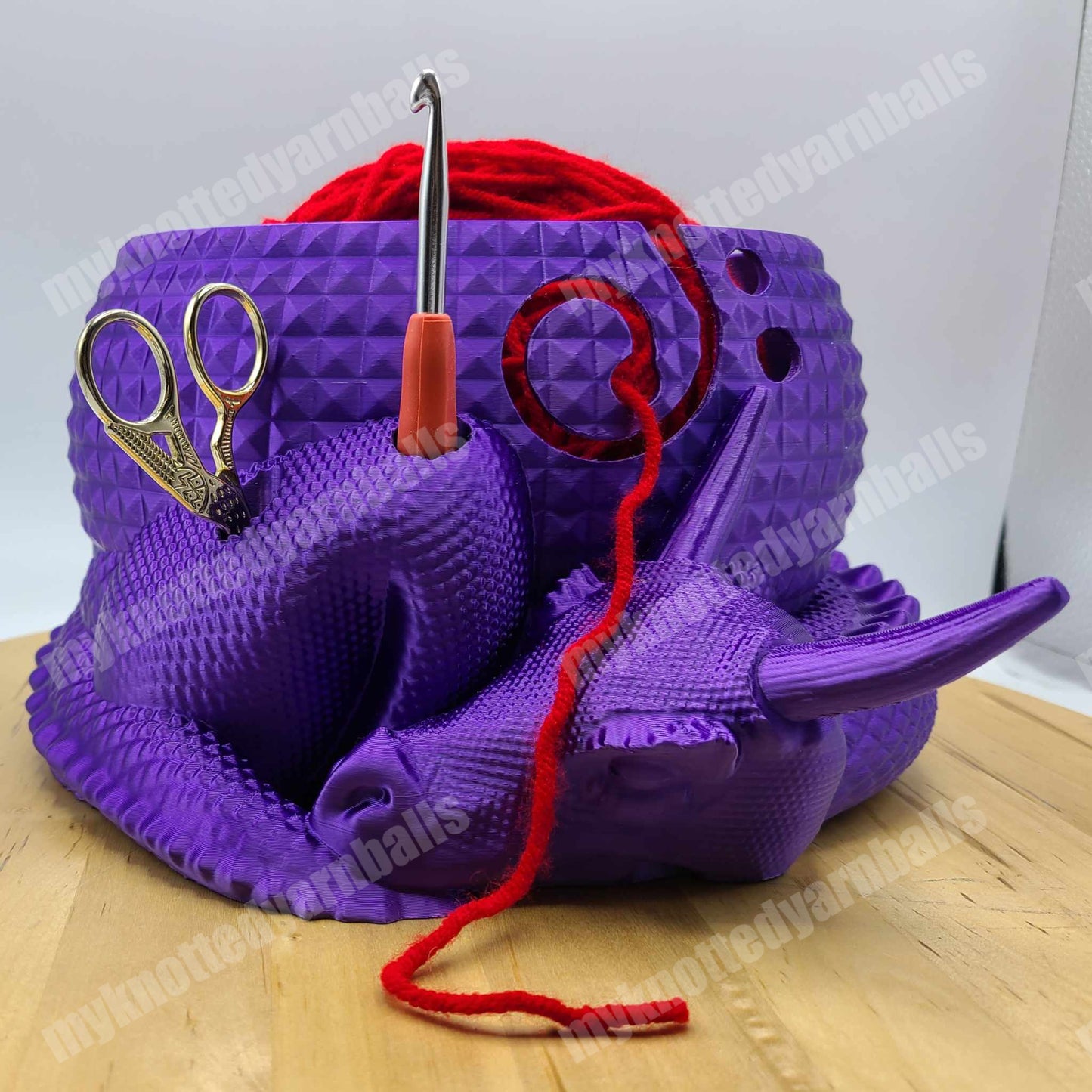 Large Fantasy Dragon and Egg Fantasy Bowl - Yarn Storage - High Quality Knitting or Crochet Bowl